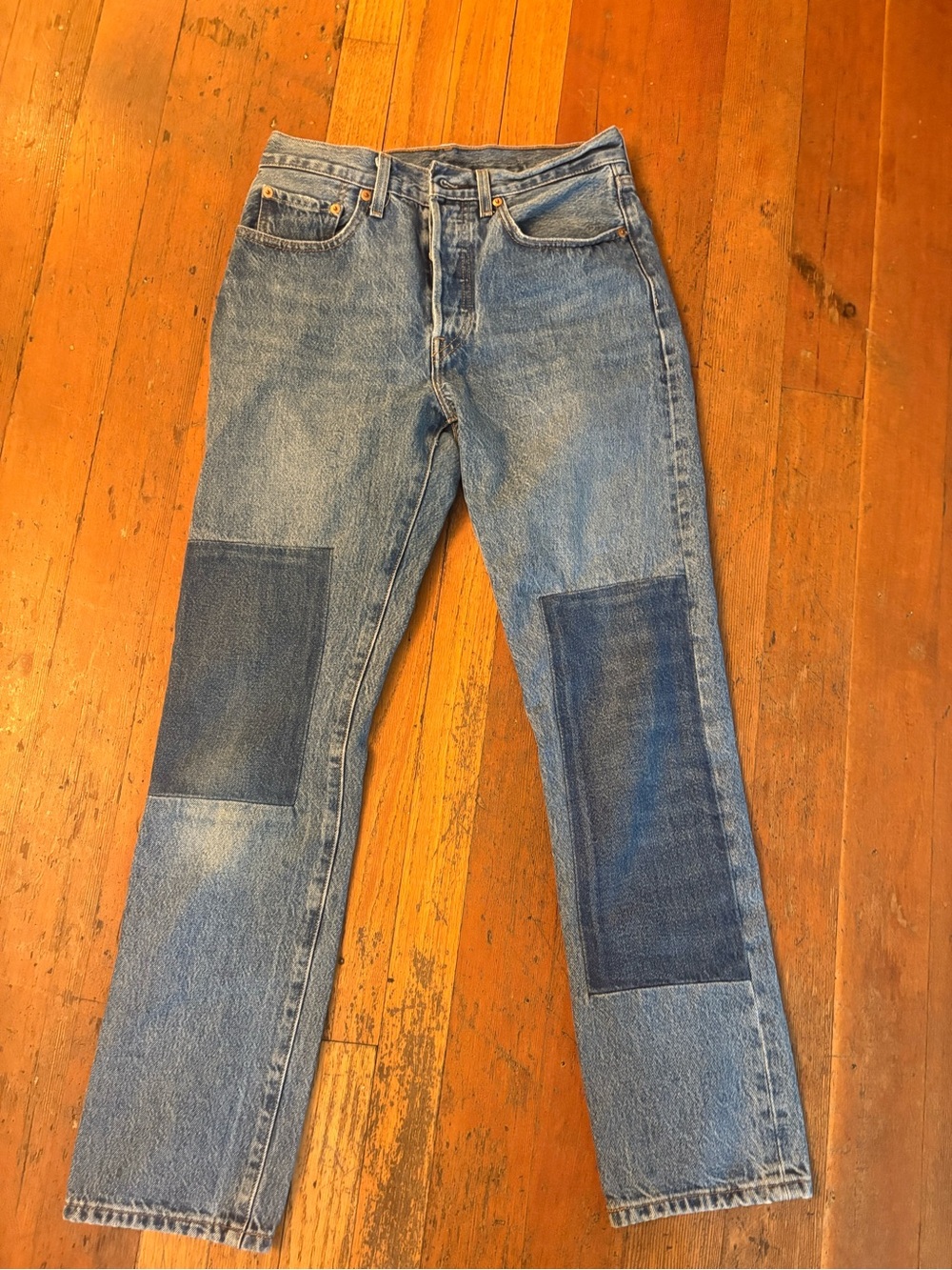 Levi’s 501 Women’s Patchwork Jeans - “Vintage Wash Large Patches” 12501-0352